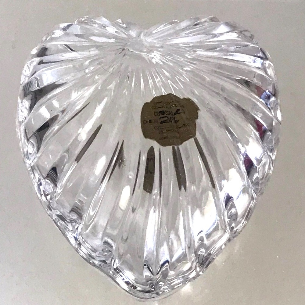 RCR ROYAL CRYSTAL ROCK ITALY - Heart Shaped Trinket Jewelry Box - Vintage - NWOT